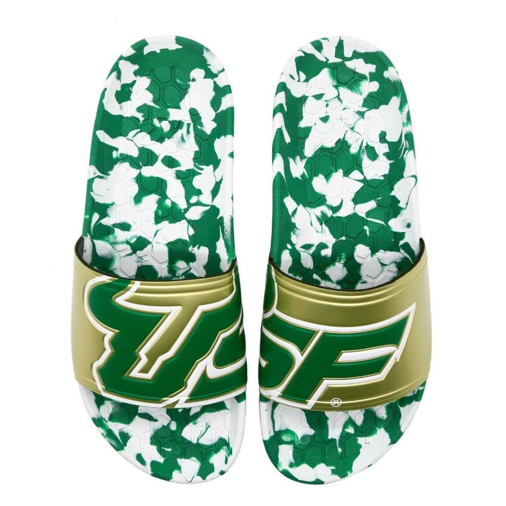 NCAA USF SOUTH FLORIDA BULLS MEN SHOWER SLIDE FLIP FLOPS NEW